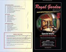 menu at royal garden chinese restaurant