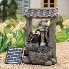 Large Led Solar Outdoor Fountain Water