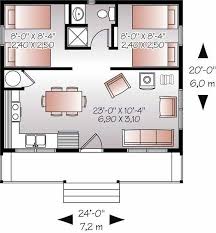 480 Sq Ft House Plan 2 Bed 1 Bath