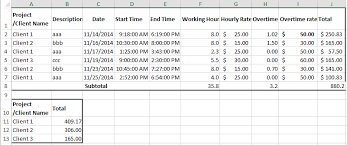billable hours template in excel