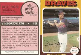 Oh, and he could also smack the stuffing out of a baseball. Dave Justice Price List Supercollector Catalog