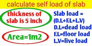 how to calculate self weight of slab