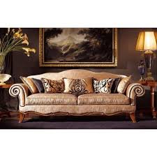 cotton brown 3 seater vine sofa