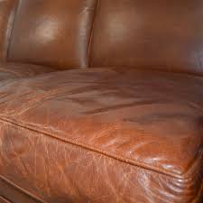ralph lauren burnt orange leather sofa
