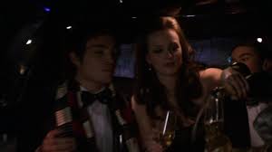 chuck blair and nate in the limo