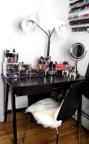 organize your makeup in a small e