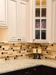 Carrara t polished marble tile size: Brown Glass Travertine Mix Backsplash Tile For Traditional Kitchen