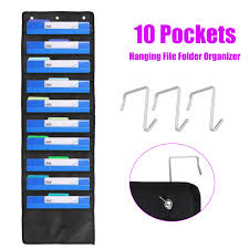 Details About Office Wall Hanging File Folder Organizer For Home School Pocket Chart 10pockets
