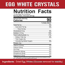 egg white crystals are back at 5 nutrition