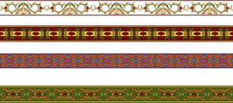 vector set of seamless colored border