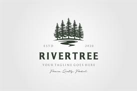 Evergreen Pine Tree Logo Vintage Graphic By Lawoel Creative Fabrica