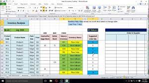 inventory planning and ysis system