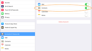 adding gmail contacts to an ipad the