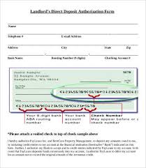 Direct Deposit Form Template 9 Free Pdf Documents