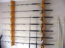 Wall Mount Fishing Pole Holder Can