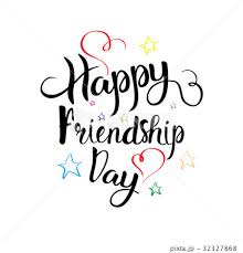 happy friendship day logo greeting card