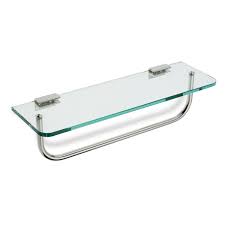 Shelves Clear Glass Bathroom Shelf