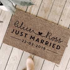 just married doormat wedding gift