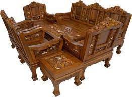 carved teak wood living room furniture