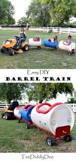 diy easy barrel train easy fun kids