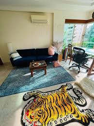 blue patterned carpet furniture home