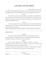 Depending on the regulations in your home state, you can either download and fill a free last will and testament printable form from the internet or fill it with your notary. 39 Last Will And Testament Forms Templates á… Templatelab