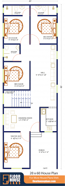20 X 60 House Plan 4bhk With Car Parking