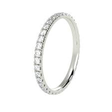 Details About 0 40 Ct Round Diamond Micro Pave Full Eternity Ring White Gold Uk Hallmarked