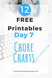 List Of Free Chore Chart Printables Day 7 Homemaking