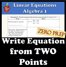 Write A Linear Equation From 2 Points