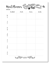 4 Meal Planner Templates To Save 500 M Free Download