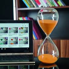 60 Minute Orange Hourglass Sand Timer