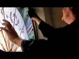 installing a stained glass panel in an
