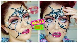 broken doll halloween makeup tutorial