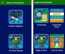 beginners guide for pixel worlds apk