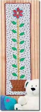 Sprouting Up Quilted Growth Chart Kids Applique Quilt