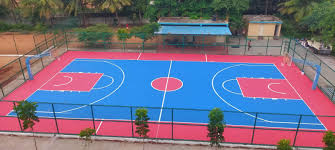 synthetic basketball court flooring at