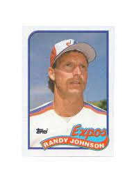 Randy johnson 1989 fleer black out rookie card rc psa 9 mint. 1989 Topps Randy Johnson Montreal Expos 647 Baseball Card For Sale Online Ebay