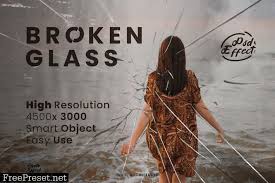broken glass effect psd