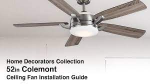install the 52 in colemont ceiling fan