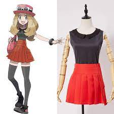 Pokemon XY Before Kalos Quest Serena Default Outfit Cosplay Costume Lady  Women Full Suit Uniform summer Dress Halloween Carnival|dress  halloween|cosplay costumefull suit - AliExpress