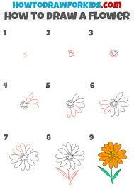 how to draw a flower easy drawing