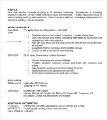 Sample Resume Templates For College Students   Sample Resume And Haad Yao Overbay Resort