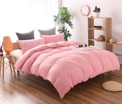 solid color bedding set pink grey duvet