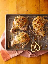 stuffed pork chops with apples and walnuts