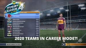 play career mode with 2020 teams