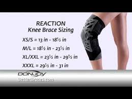 Donjoy Reaction Knee Brace Sizing How Measure For The