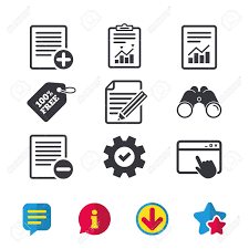 File Document Icons Document With Chart Or Graph Symbol Edit
