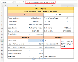 a salary payment voucher format in excel