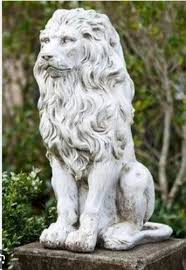 White Fiber Lion Statue For Exterior
